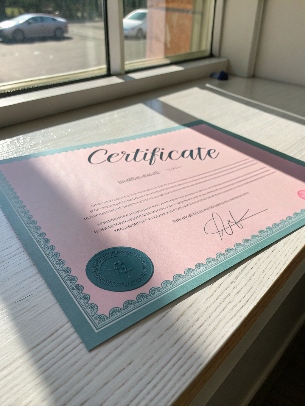 Hand signed certificate of authenticity for fine art